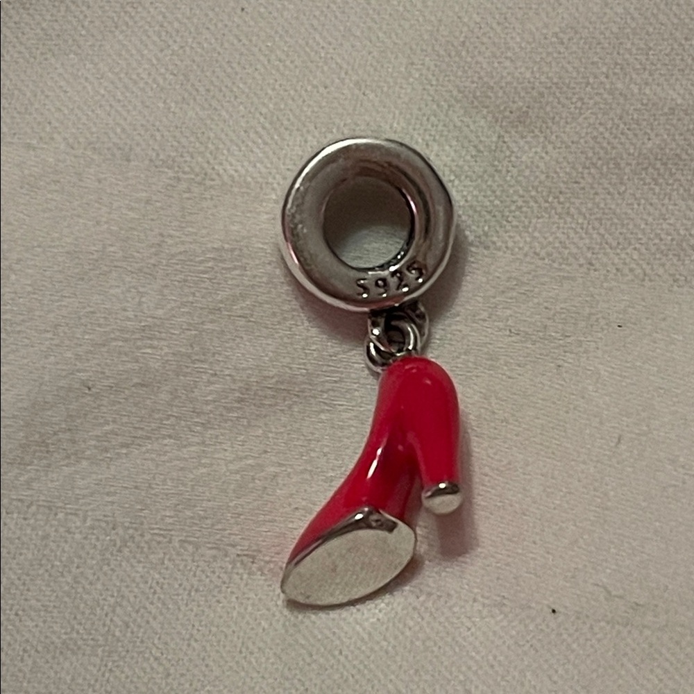 Pandora 925 Sterling Silver “Barbie” Pink High Heel Charm - Picture 2 of 5